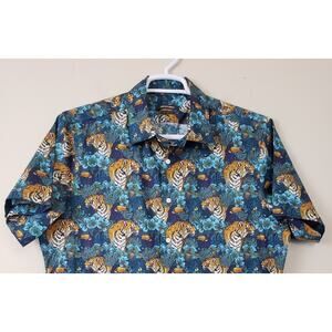 RARE INDOCHINO KYRE Tailored Mede for You Mens L Shirt Size Tigers Tucan Hawiian
